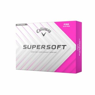 Callaway Supersoft pink golf balls box.