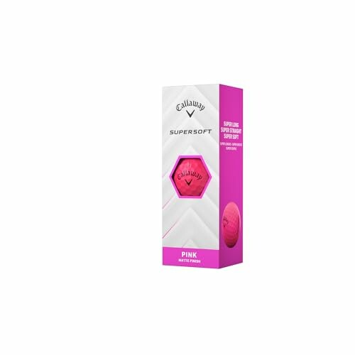 Callaway Supersoft pink golf ball packaging.