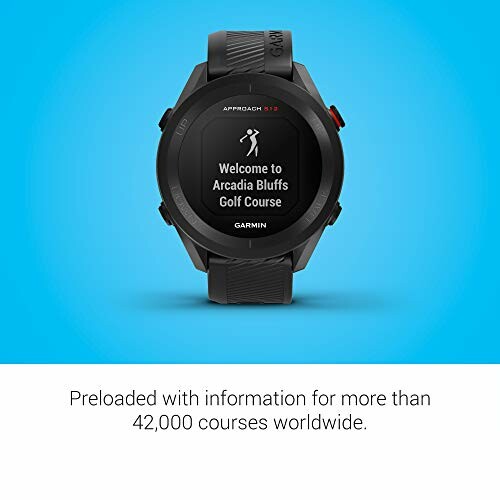 Garmin golf watch displaying course information.